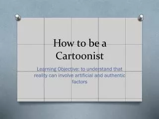 How to be a Cartoonist