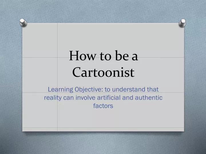 how to be a cartoonist