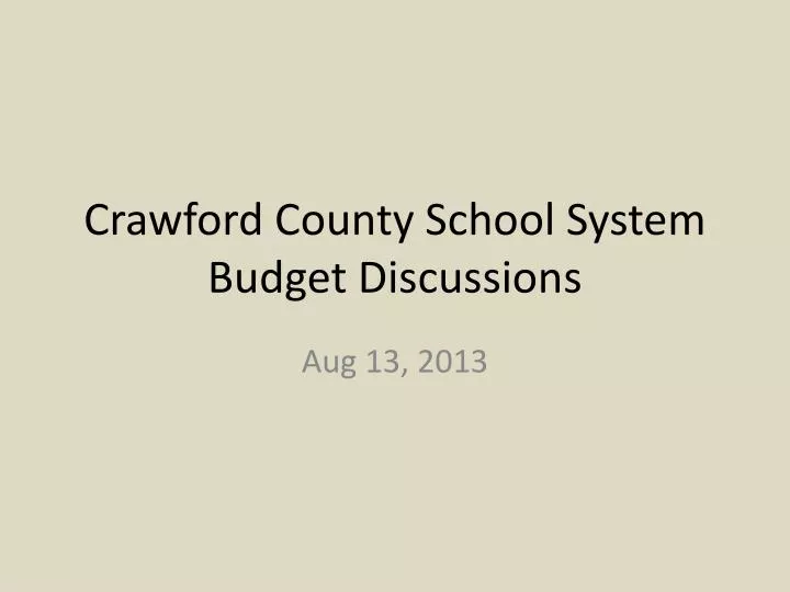 crawford county school system budget discussions