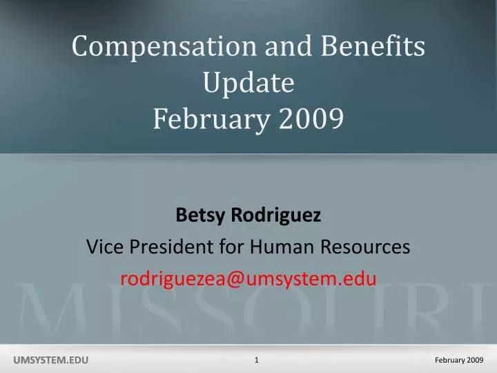 compensation and benefits update february 2009