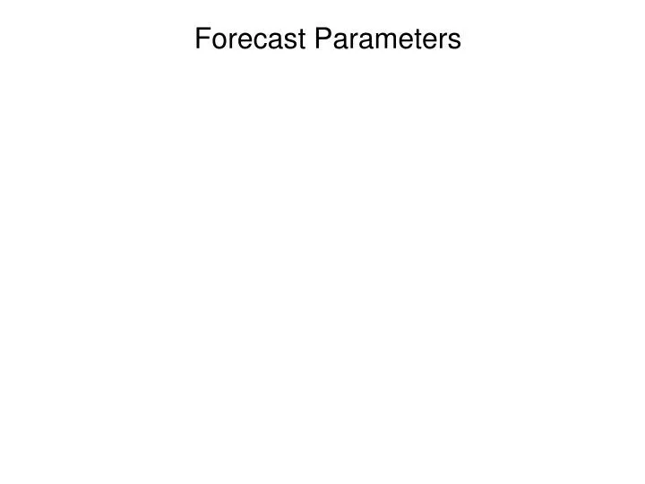 forecast parameters