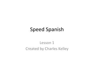 speed spanish
