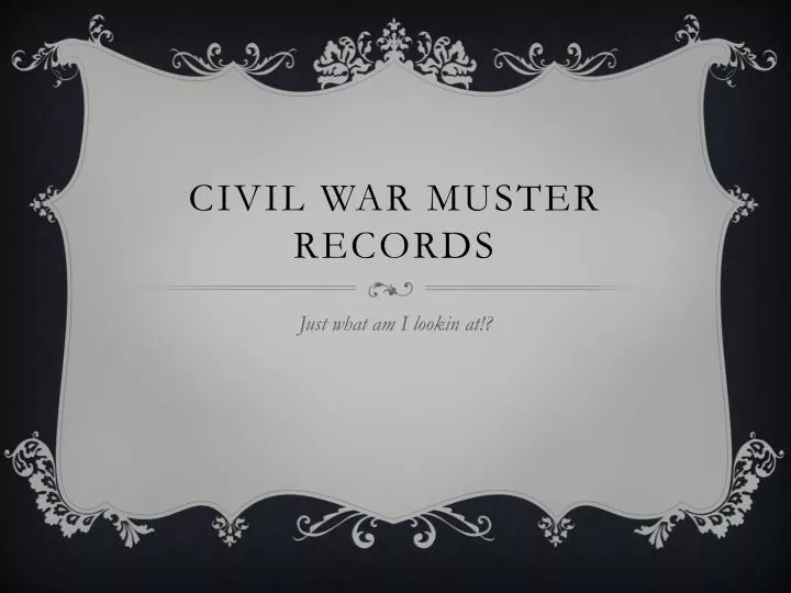 civil war muster records
