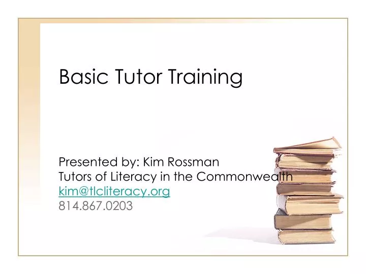 basic tutor training