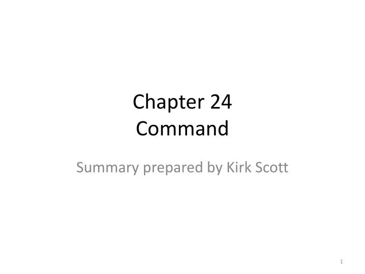 chapter 24 command