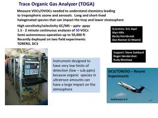 Trace Organic Gas Analyzer (TOGA)