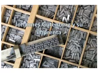 johannes gutenberg y su imprenta