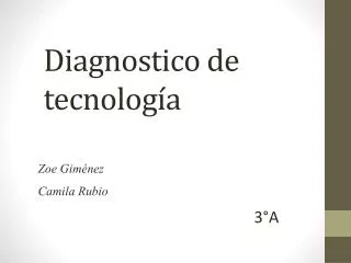 diagnostico de tecnolog a