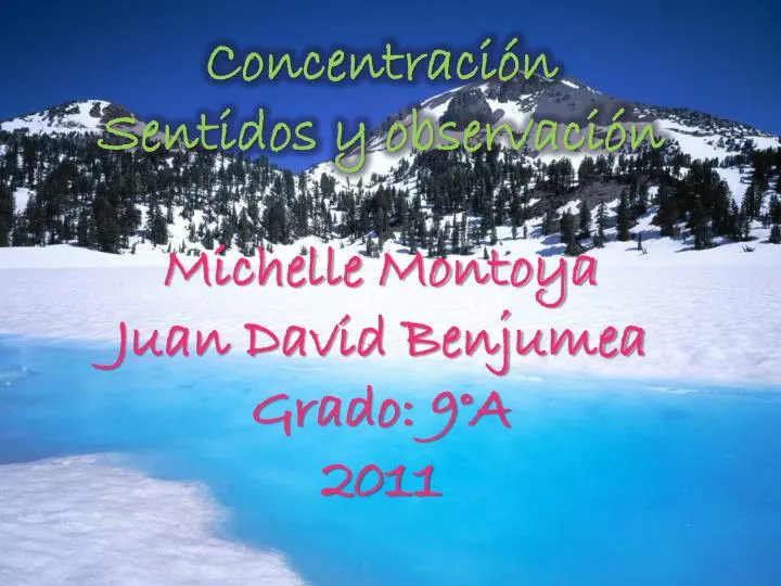 concentraci n sentidos y observaci n michelle montoya juan david benjumea grado 9 a 2011