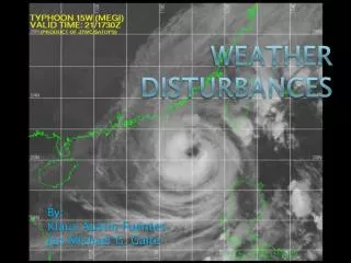 WEATHER DISTURBANCEs