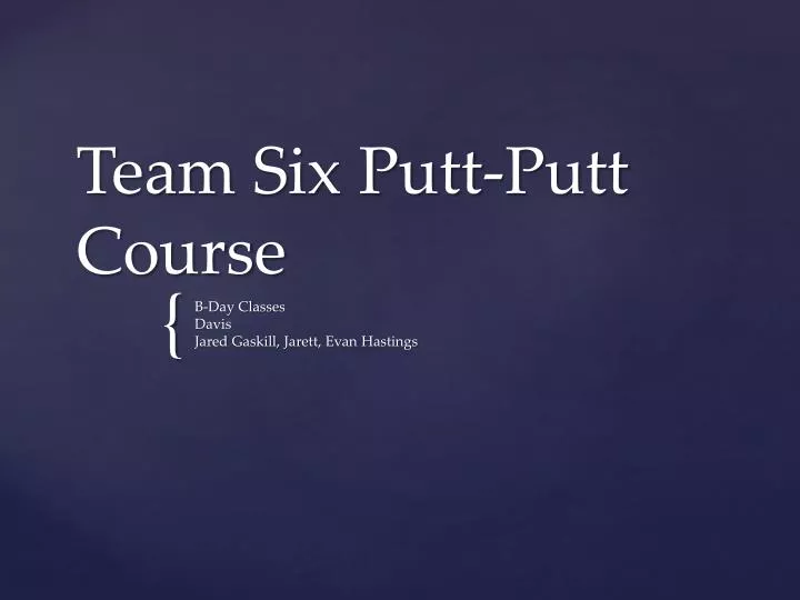 team six putt putt course