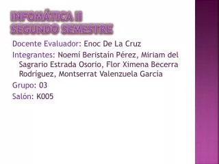 infom tica ii segundo semestre