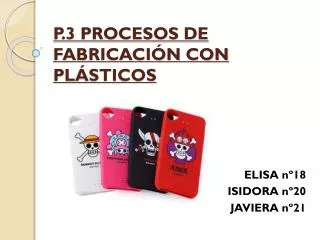 p 3 procesos de fabricaci n con pl sticos
