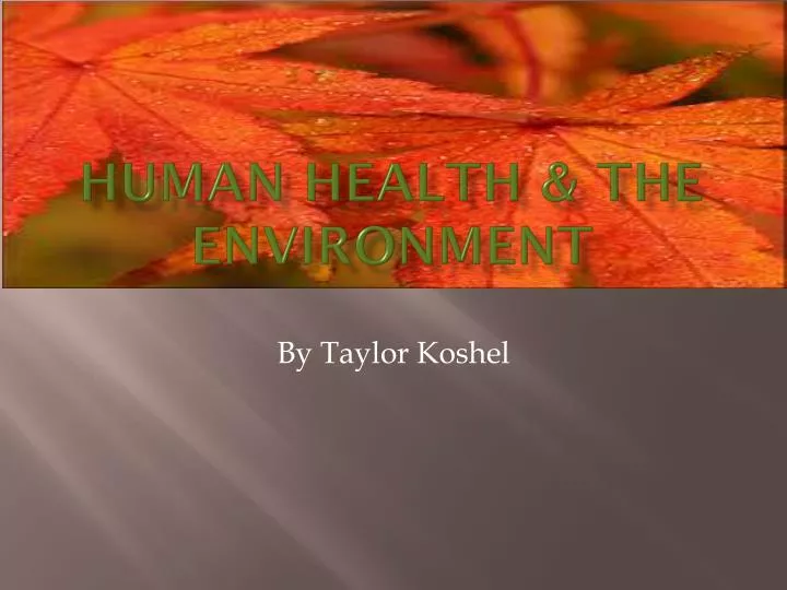 human health the environment