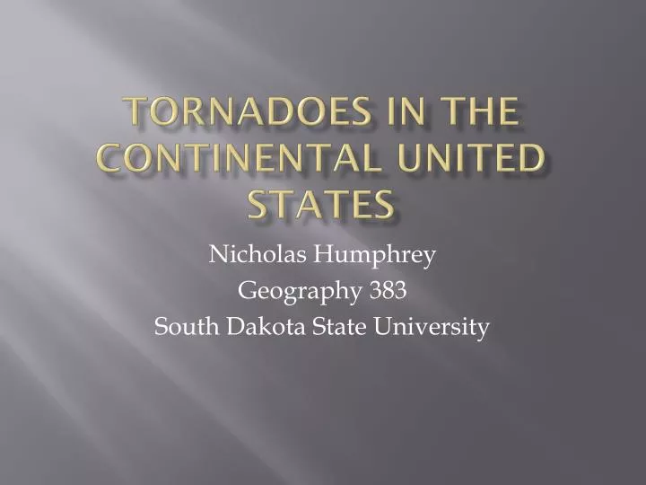 tornadoes in the continental united states