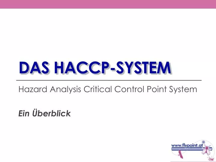 das haccp system