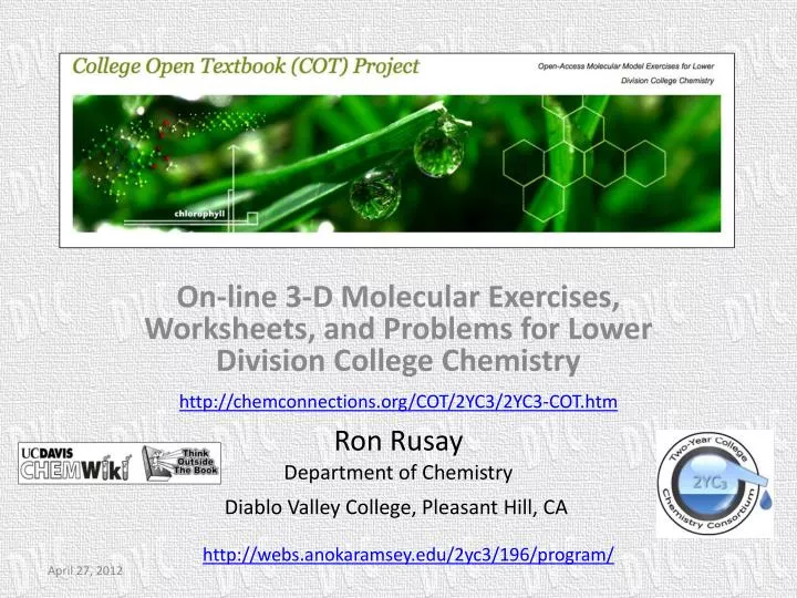 on line 3 d molecular exercises worksheets and problems for lower division college chemistry