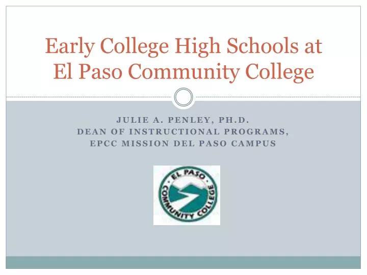 early college high schools at el paso community college