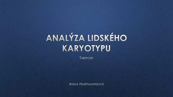 anal za lidsk ho karyotypu