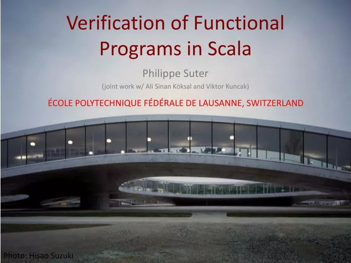 verification of functional programs in scala