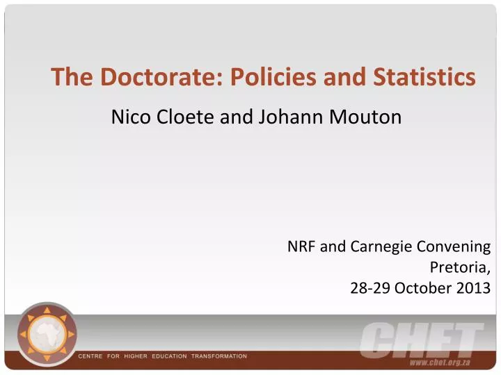 the doctorate policies and statistics