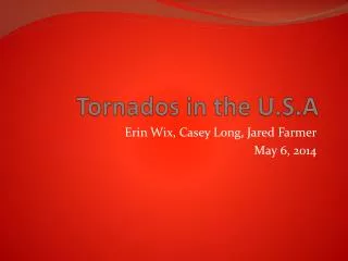 Tornados in the U.S.A