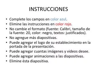 instrucciones