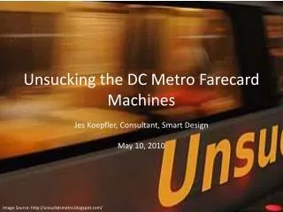 Unsucking the DC Metro Farecard Machines