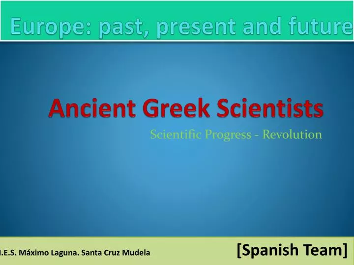 ancient g reek scientists