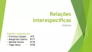 rela es interespec ficas