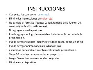 instrucciones