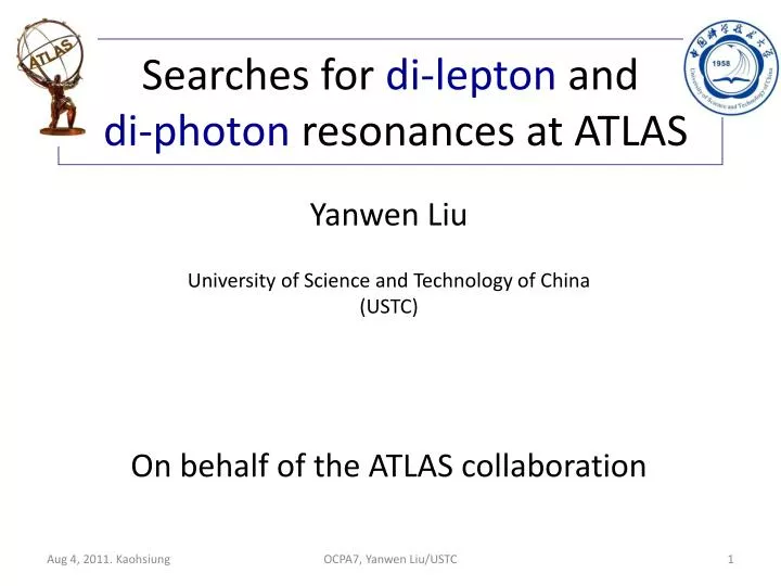 searches for di lepton and di photon resonances at atlas