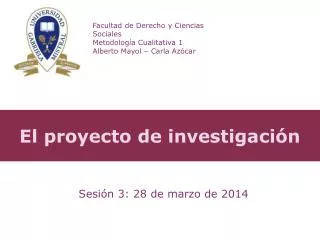 el proyecto de investigaci n