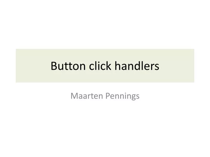 button click handlers