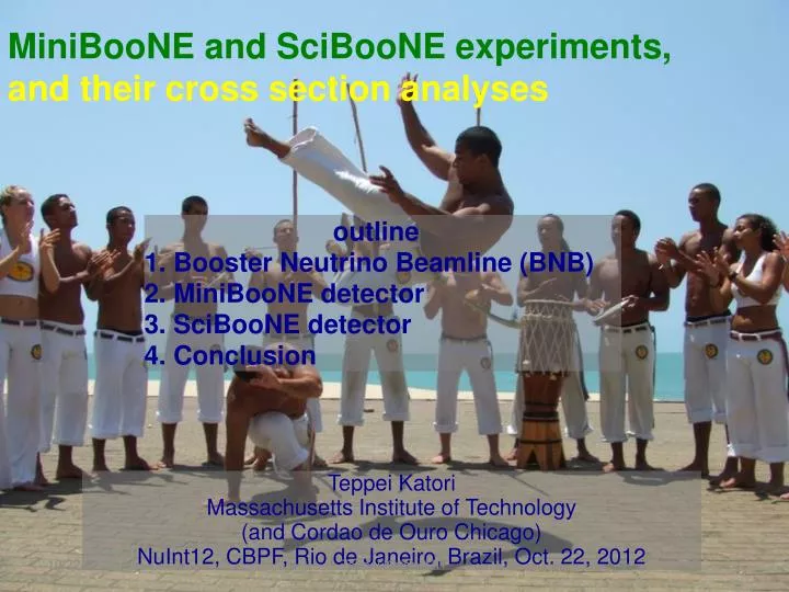 miniboone and sciboone experiments and their cross section analyses