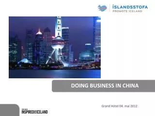 Doing business in china
