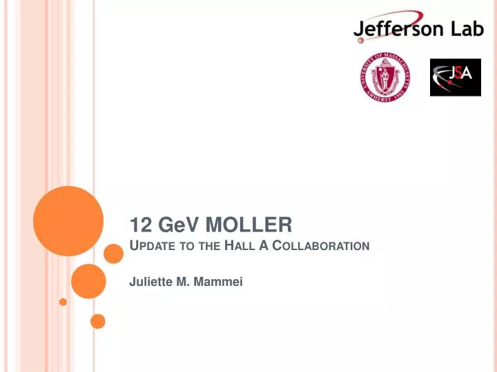 12 g e v moller update to the hall a collaboration