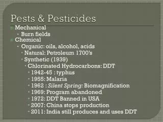 Pests &amp; Pesticides