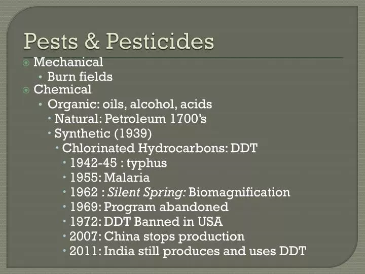 pests pesticides