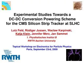 Topical Workshop on Electronics for Particle Physics Paris, September 23rd, 2009