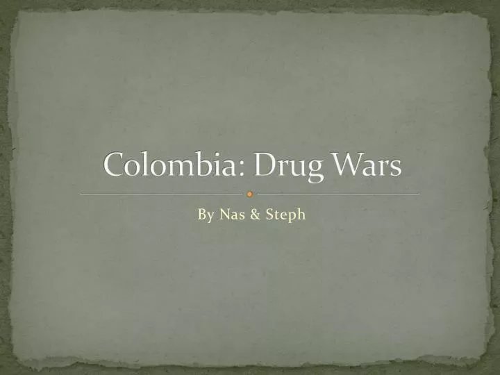 colombia drug wars
