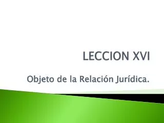 leccion xvi