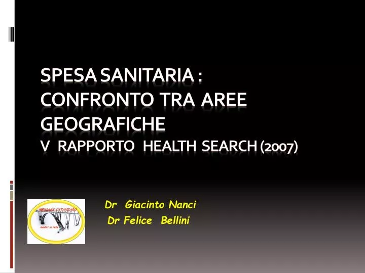 spesa sanitaria confronto tra aree geografiche v rapporto health search 2007
