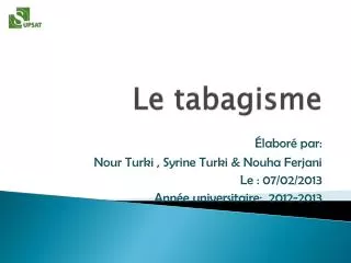 le tabagisme