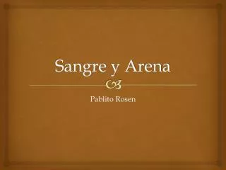 sangre y arena
