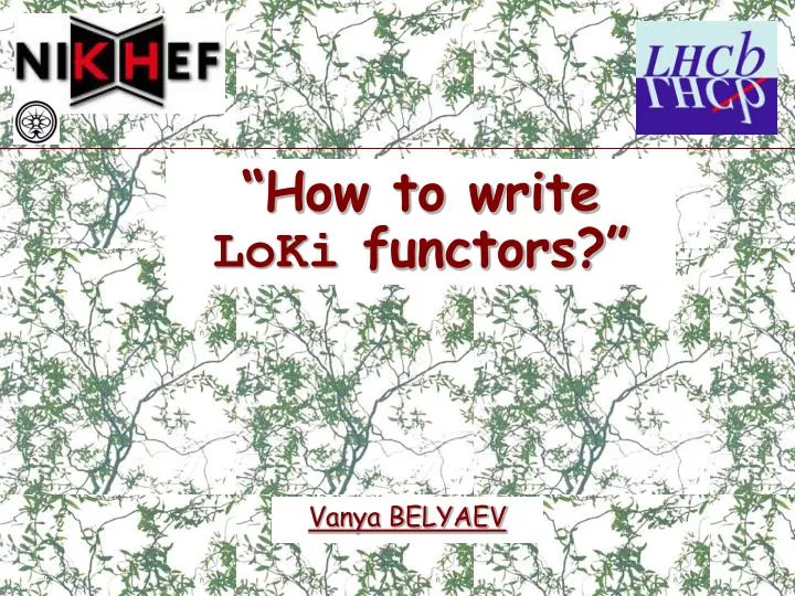 how to write loki functors