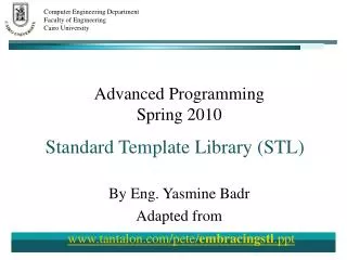 Advanced Programming Spring 2010