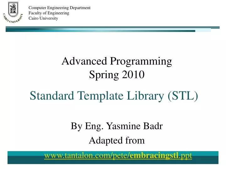 advanced programming spring 2010