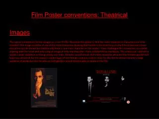 Film Poster conventions: Theatrical
