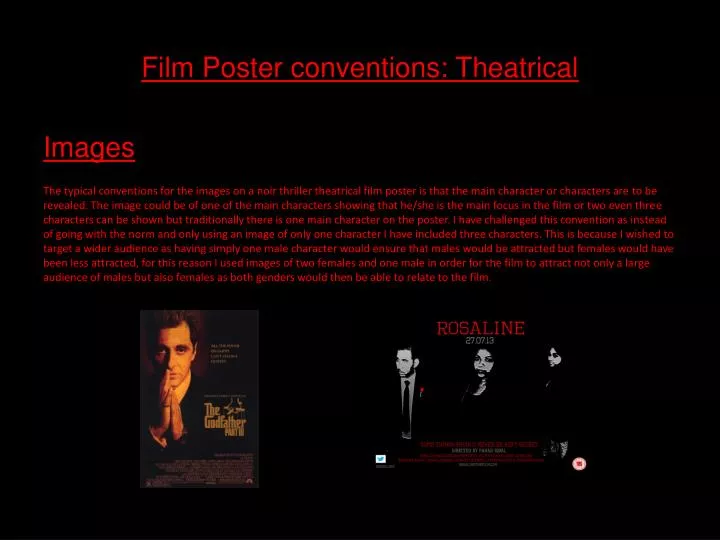 film poster conventions theatrical